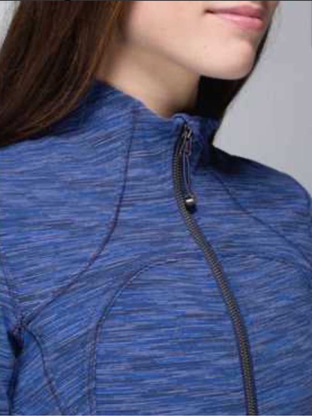 Lululemon Blue Space Dye Heathered Define Jacket Flattering Full Zip - Sz 12